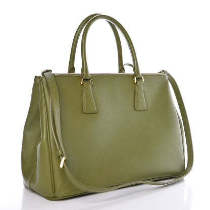Prada Saffiano Medium Galleria Double Zip Tote Edera 4 of 9