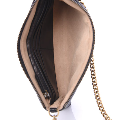 Gucci Calfskin Matelasse Mini GG Marmont Chain Bag Black 5 of 11