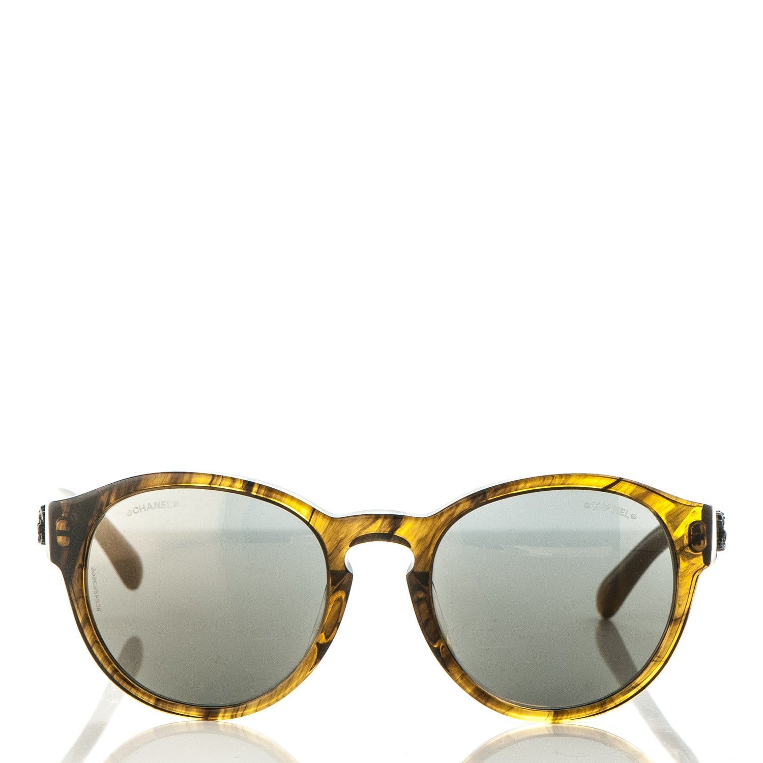 Chanel Acetate Pantos Fall CC Sunglasses 5359-A Green Grey 2 of 6