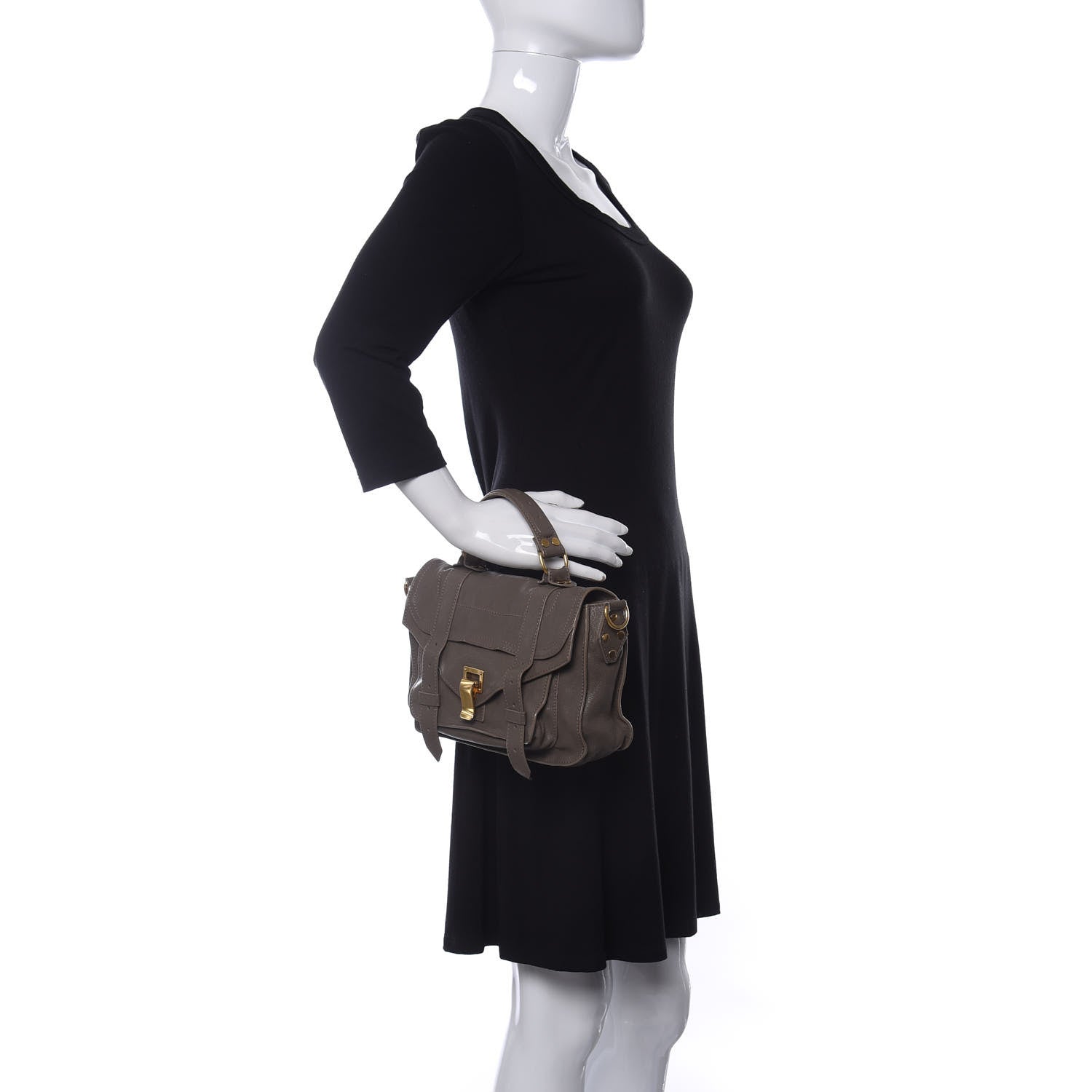 Proenza Schouler Lambskin Tiny PS1 Satchel Smoke 2 of 20