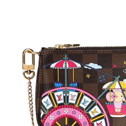 Louis Vuitton Damier Ebene 2020 Christmas Animation Big Wheel Mini Pochette Accessories Rose Ballerine 8 of 10