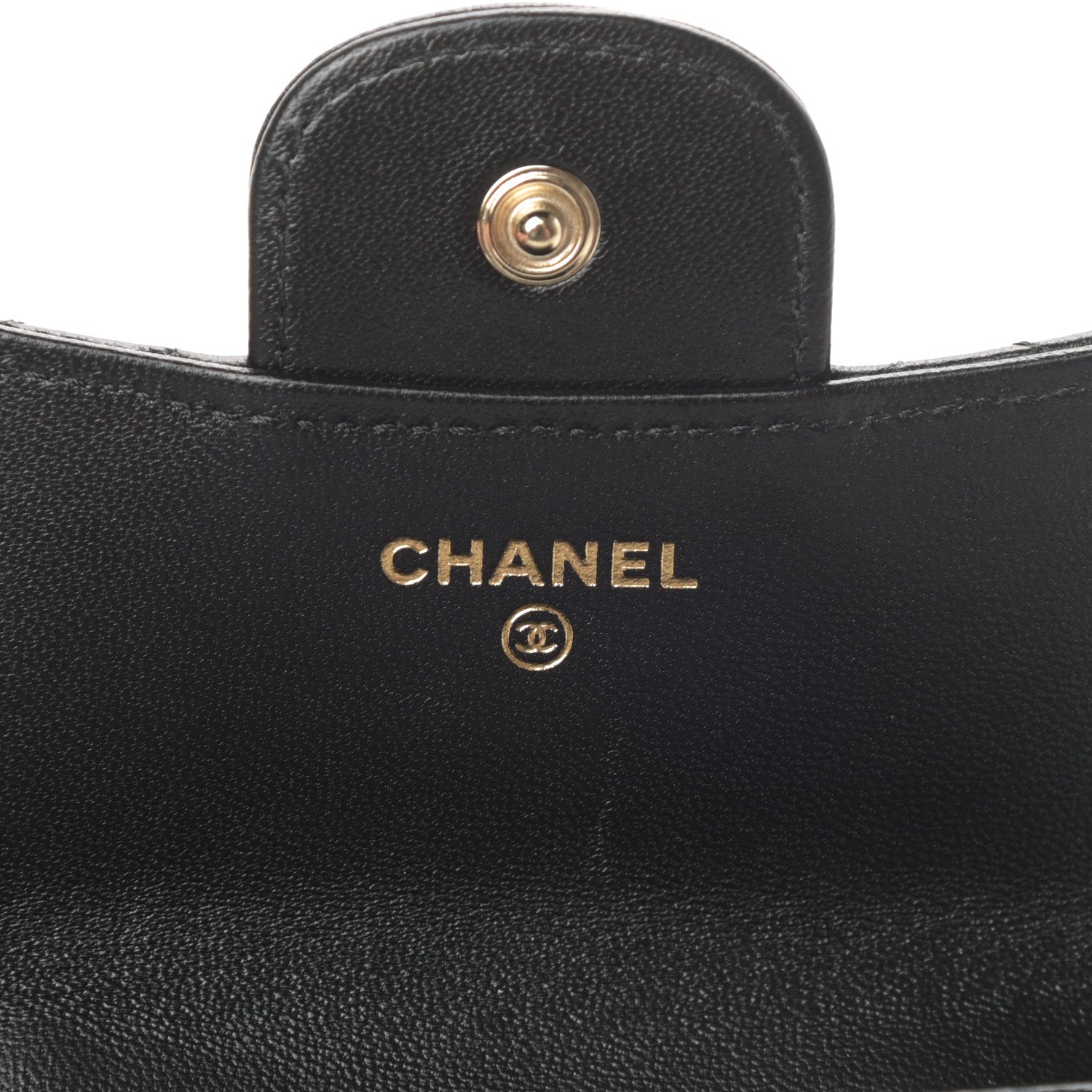 Chanel Lambskin Quilted Top Handle Flap Coin Purse With Chain Black 6 of 13
