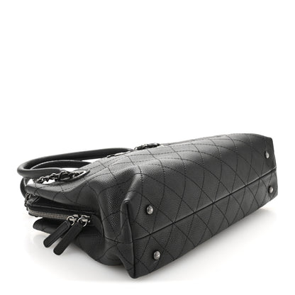 Chanel Grained Vegetal Calfskin Small Urban Shopping Tote Black 4 of 15