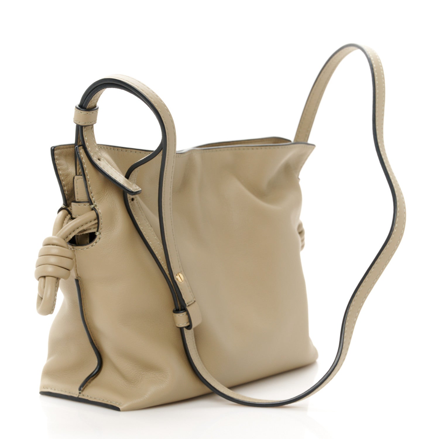 Loewe Calfskin Mini Flamenco Knot Clutch Clay Green 3 of 11