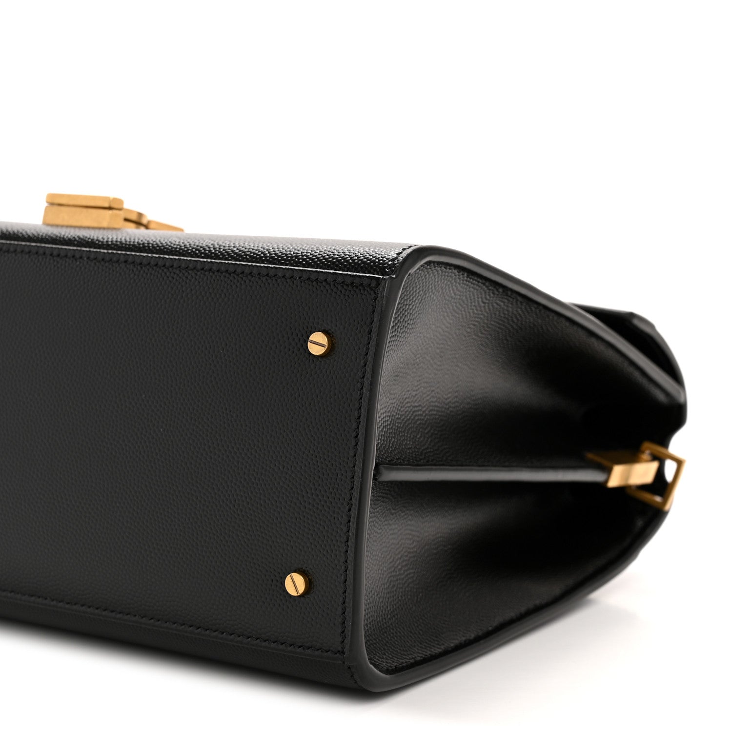 Saint Laurent Grain de Poudre Medium Classic Monogram Cassandra Top Handle Black 10 of 12