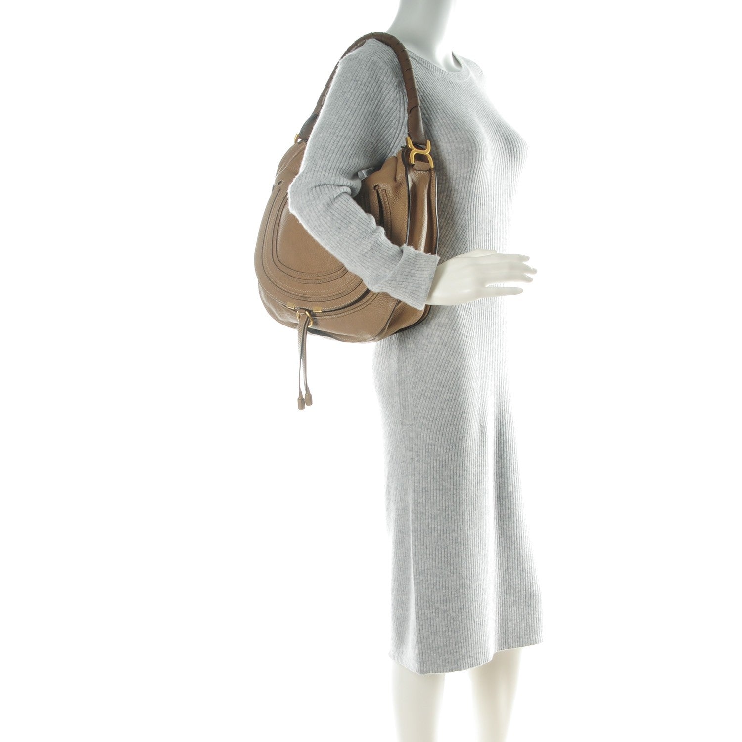 Chloe Calfskin Medium Marcie Hobo Nut 2 of 8