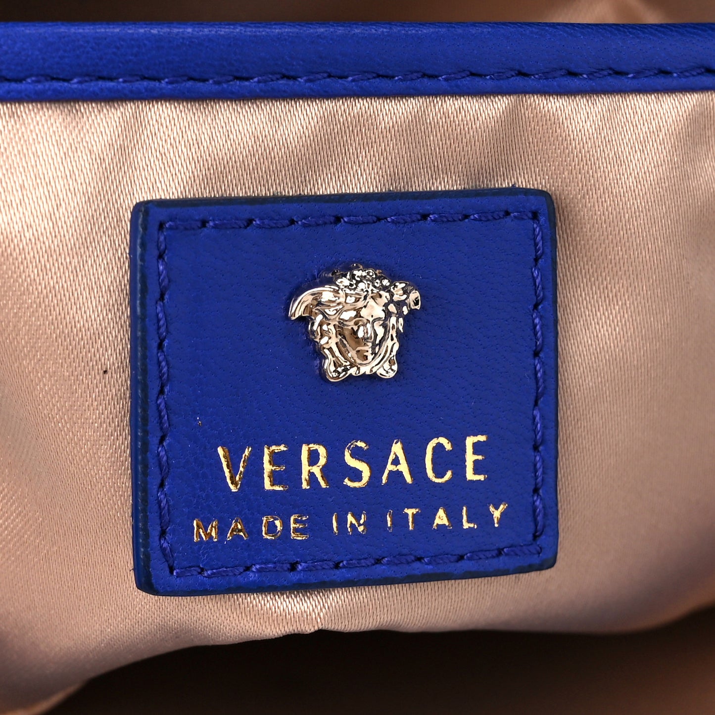 Lambskin Palazzo Chain Evening Bag Blue