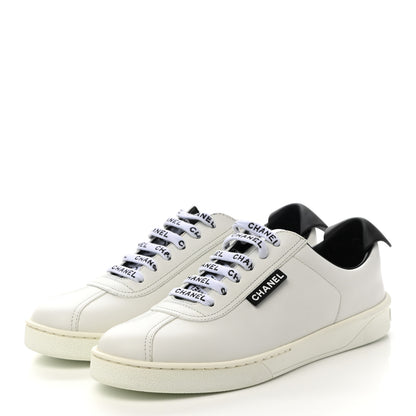 Chanel Calfskin CC Womens Sneakers 37 White 3 of 8
