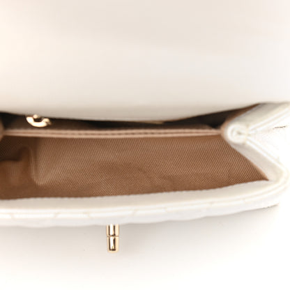 Chanel Iridescent Caviar Quilted Extra Mini Coco Handle Flap White 5 of 10