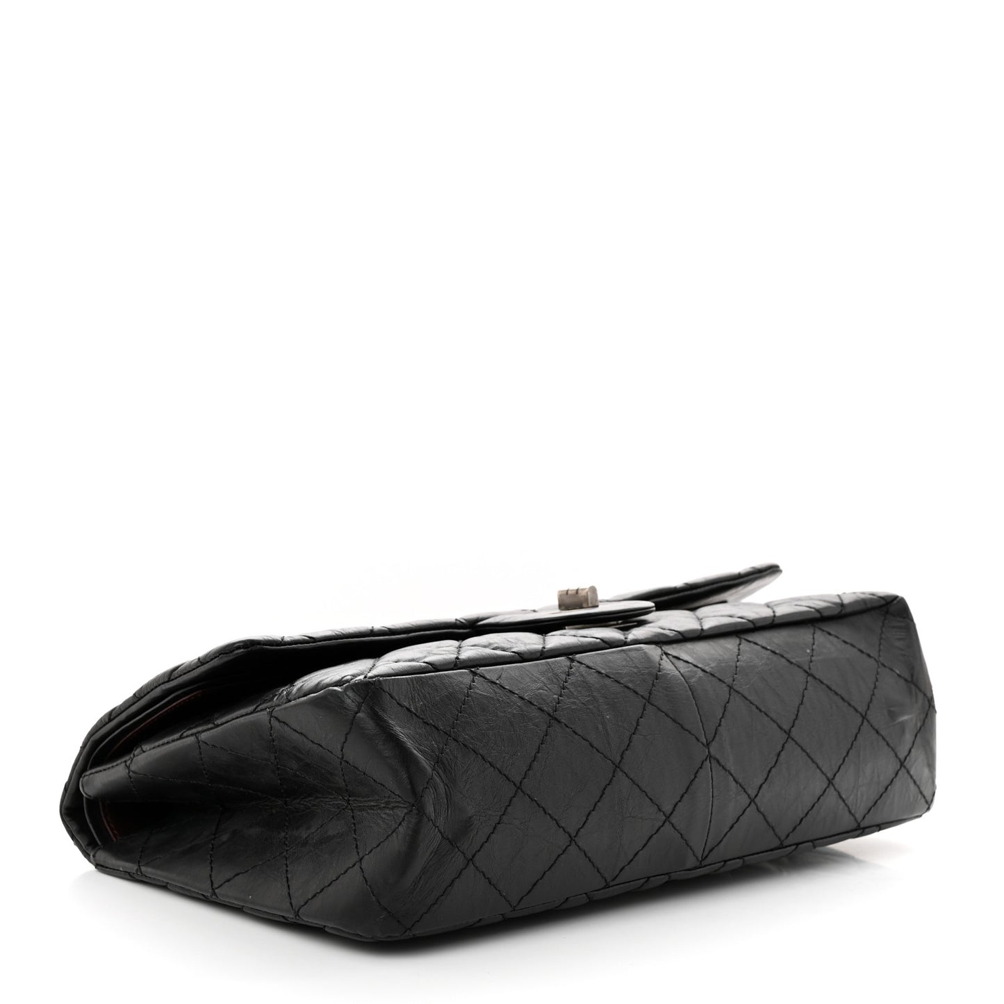 Aged Calfskin Quilted 2.55 Reissue 227 Flap Black