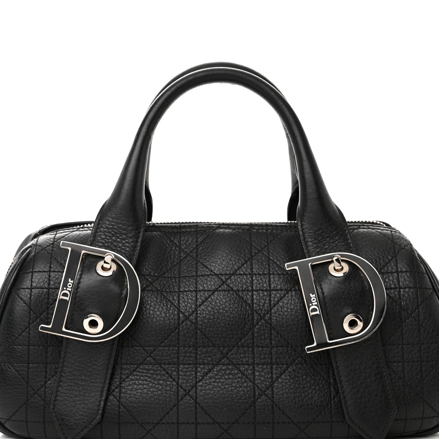 Deerskin Cannage Stitched Boston Black