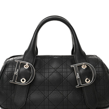 Christian Dior Deerskin Cannage Stitched Boston Black 8 of 14