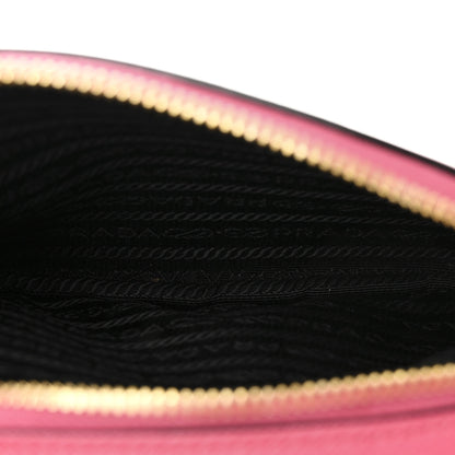 Prada Saffiano Lux Odette Crossbody Magenta 7 of 10