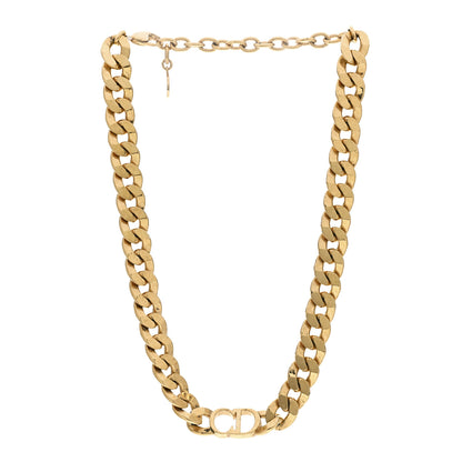 Christian Dior Metal CD Choker Necklace Gold 2 of 4