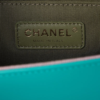 Chanel Calfskin Quilted Medium Boy Flap Turquoise 7 of 8