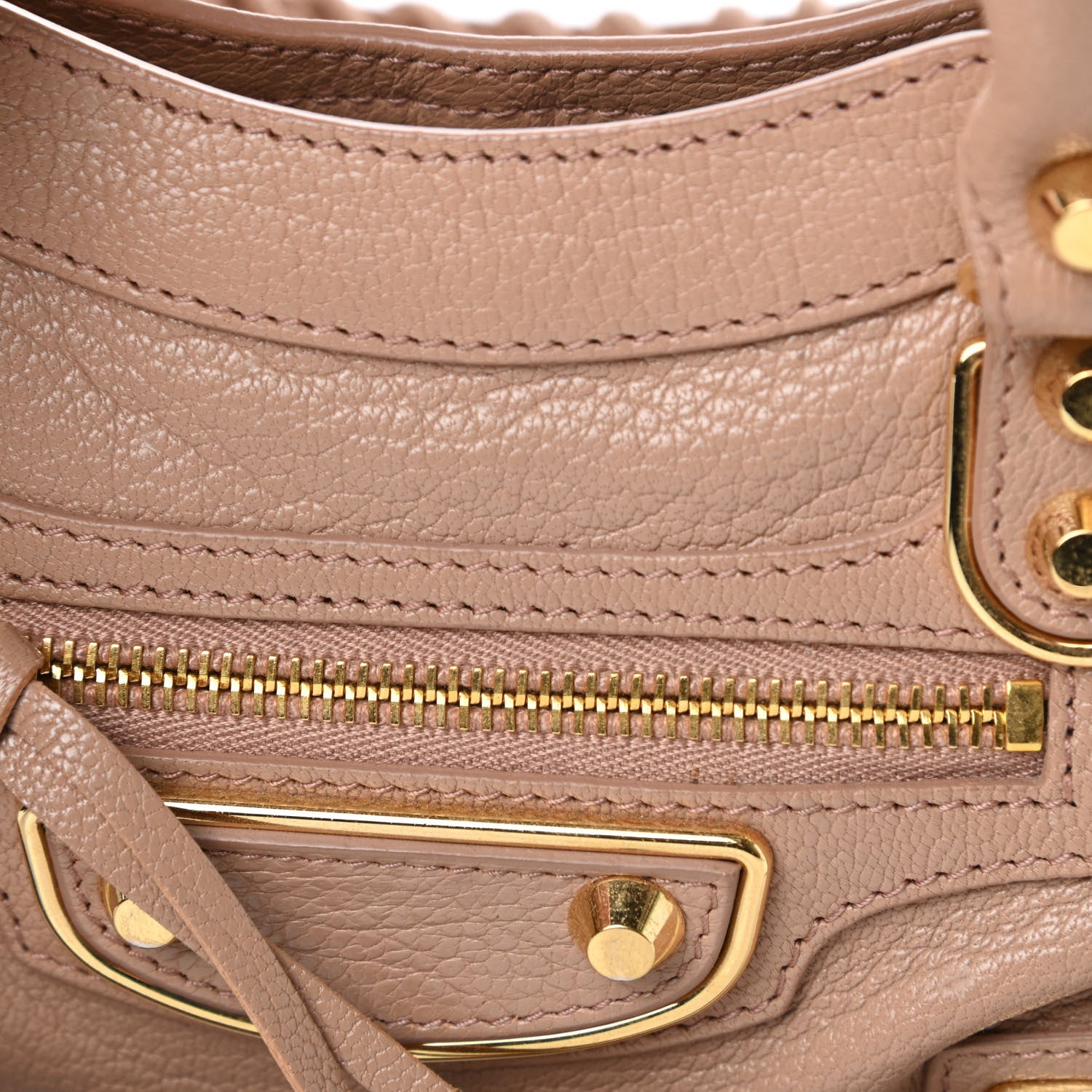 Balenciaga Chevre Gold Metallic Edge Hardware Mini City Rose Des Sables 13 of 13