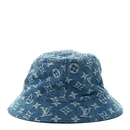 Louis Vuitton Monogram Denim Transformable Bob Bucket Hat 58 Blue 6 of 11