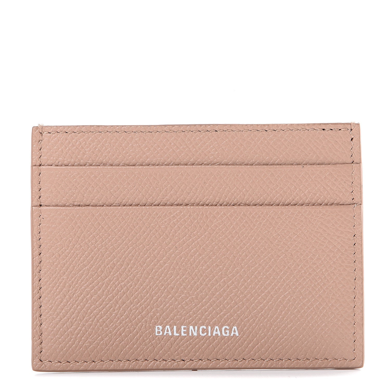 Balenciaga Signature Grained Calfskin Logo Ville Multi Card Holder Beige 1 of 9