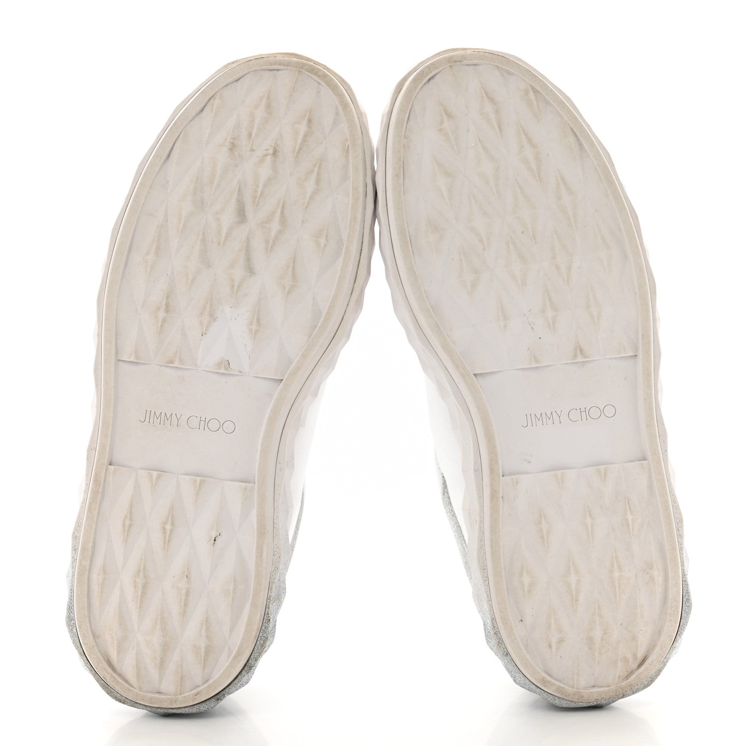 Jimmy Choo Nappa Diamond Maxi Platform Sneakers 38.5 White Silver 6 of 11