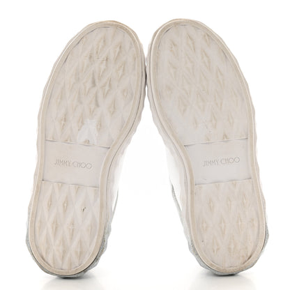 Jimmy Choo Nappa Diamond Maxi Platform Sneakers 38.5 White Silver 6 of 11