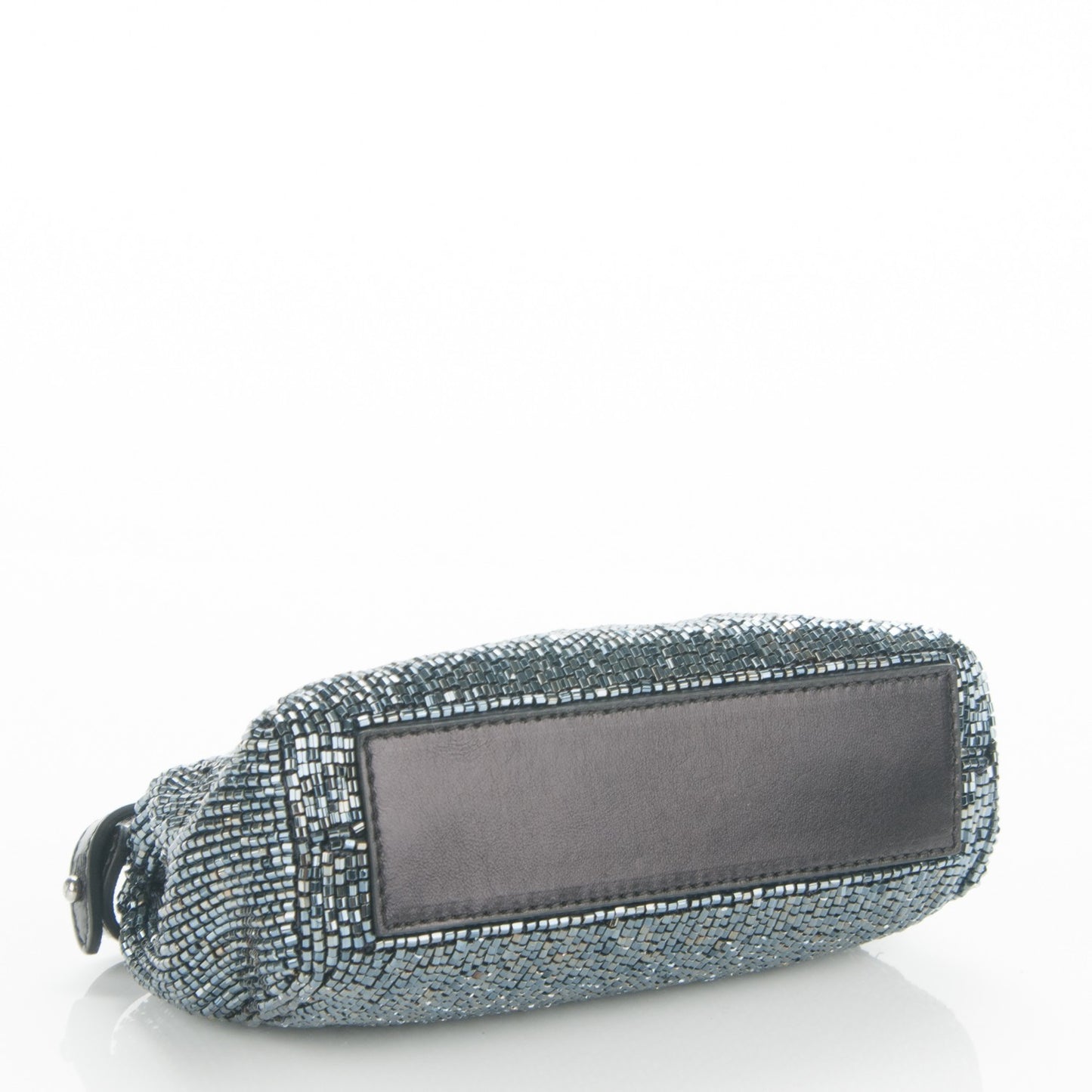 Laminated Goatskin Beaded Micro Peekaboo Iconic Satchel Canna di Fucile Black