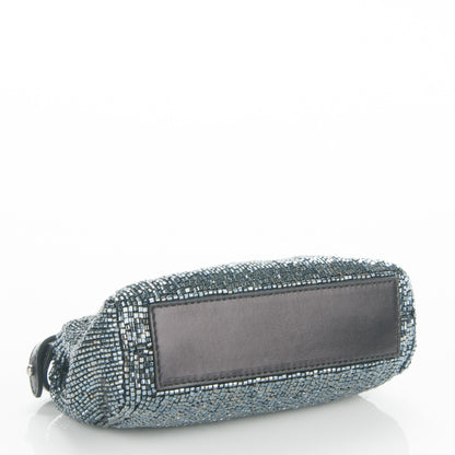 Fendi Laminated Goatskin Beaded Micro Peekaboo Iconic Satchel Canna di Fucile Black 4 of 7
