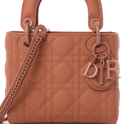 Christian Dior Ultra Matte Calfskin Cannage Mini Lady Dior Orange 8 of 13