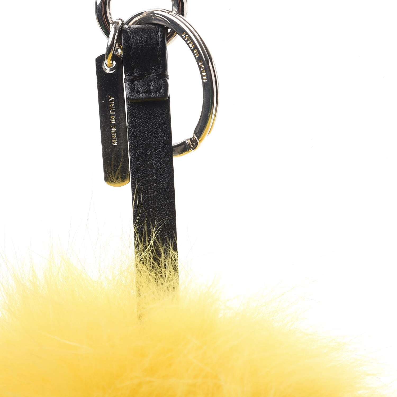 Fendi Fox Fur Smiley Bag Charm Yellow 6 of 8