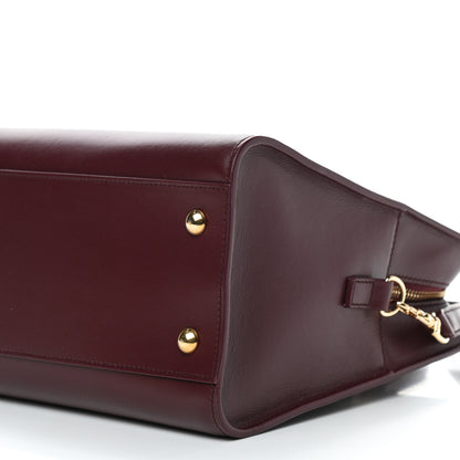 Saint Laurent Smooth Calfskin Small Monogram Cabas Rouge Legion 7 of 9