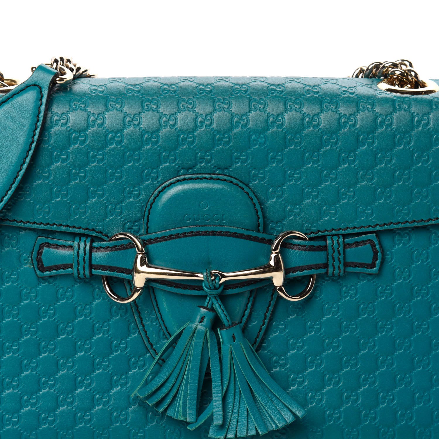 Gucci Soft Microguccissima Medium Emily Chain Shoulder Bag Deep Cobalt 10 of 10