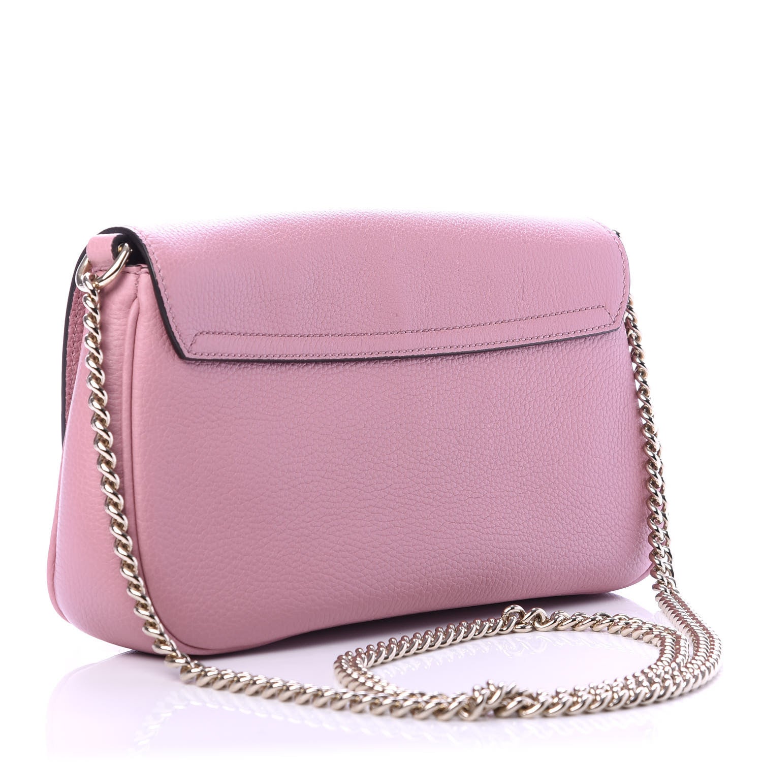 Gucci Pebbled Calfskin Medium Soho Flap Crossbody Pink 3 of 11