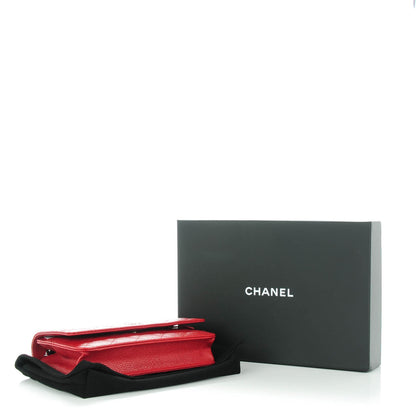 Chanel Caviar Quilted Wallet on Chain WOC Red 4 of 8