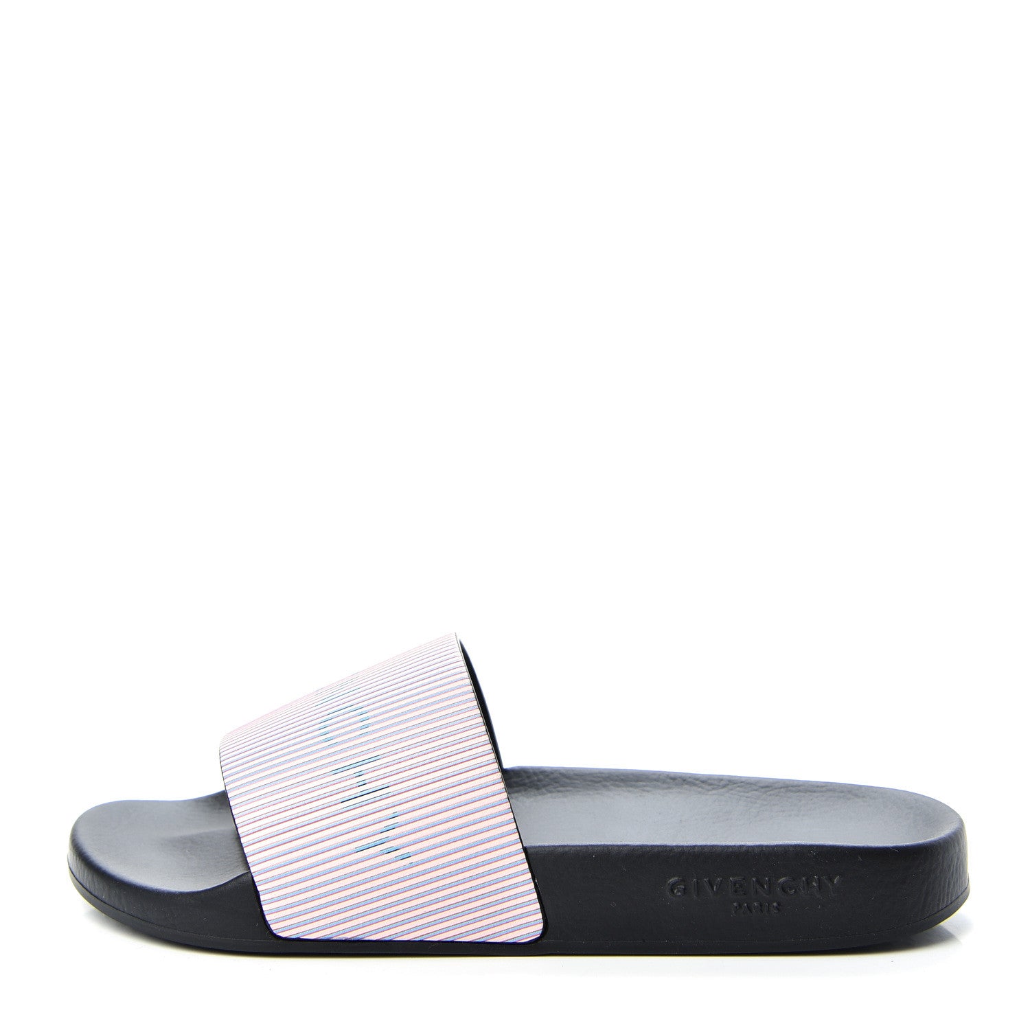 Givenchy Metallic Calfskin Logo Womens Pool Slide Sandals 37 Light Pink 1 of 11