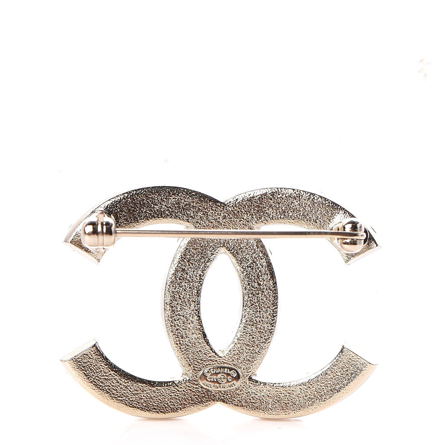 Chanel Crystal CC Brooch Light Gold 3 of 5
