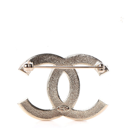 Chanel Crystal CC Brooch Light Gold 3 of 5