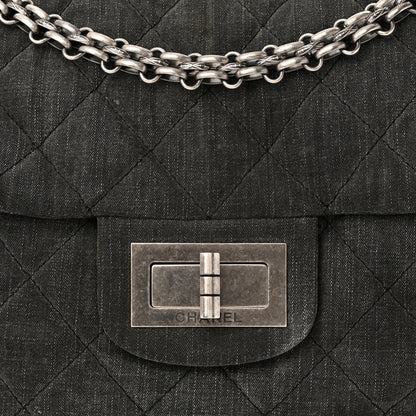 Chanel Denim Quilted XXL Reissue Flap Grey 8 of 12
