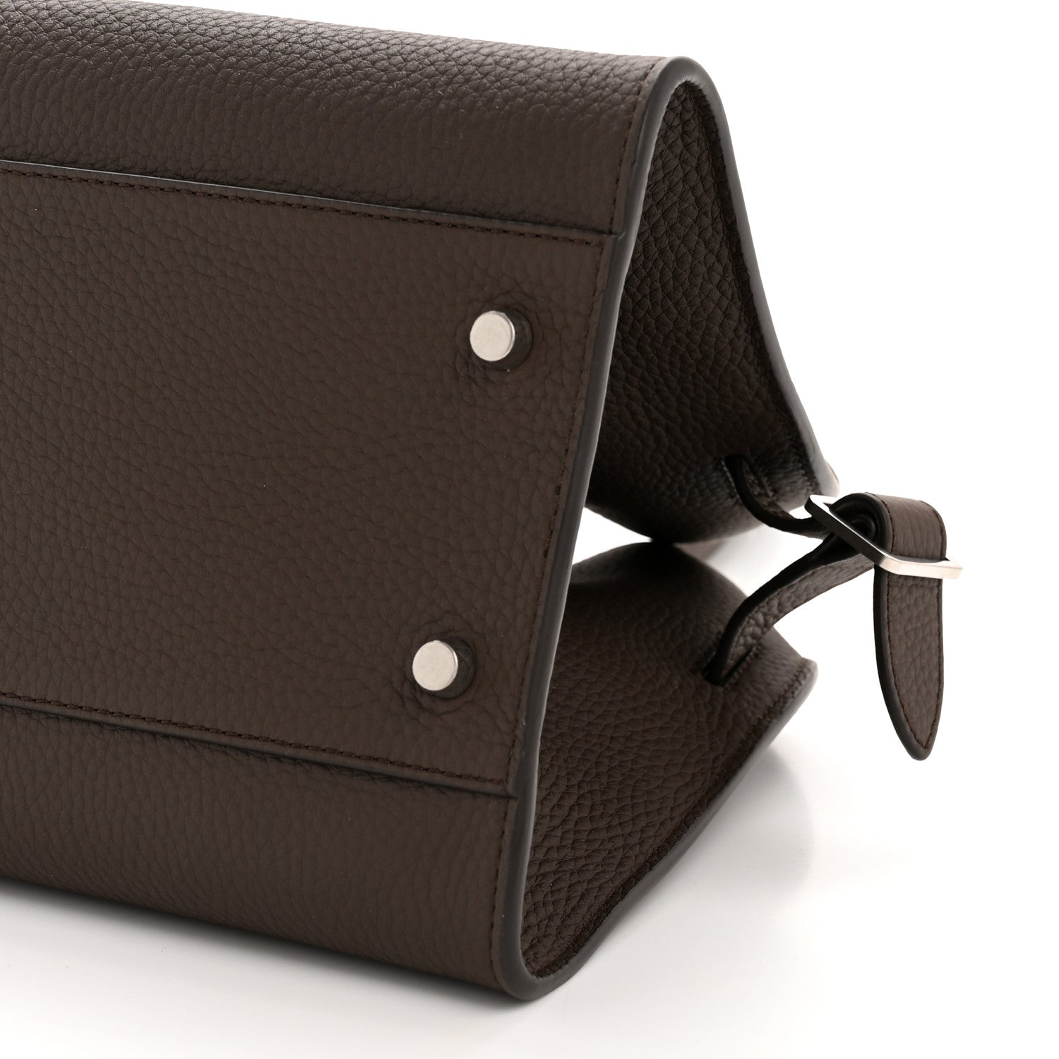 The Row Grained Calfskin Margaux Shoulder 12 Deep Brown 9 of 9