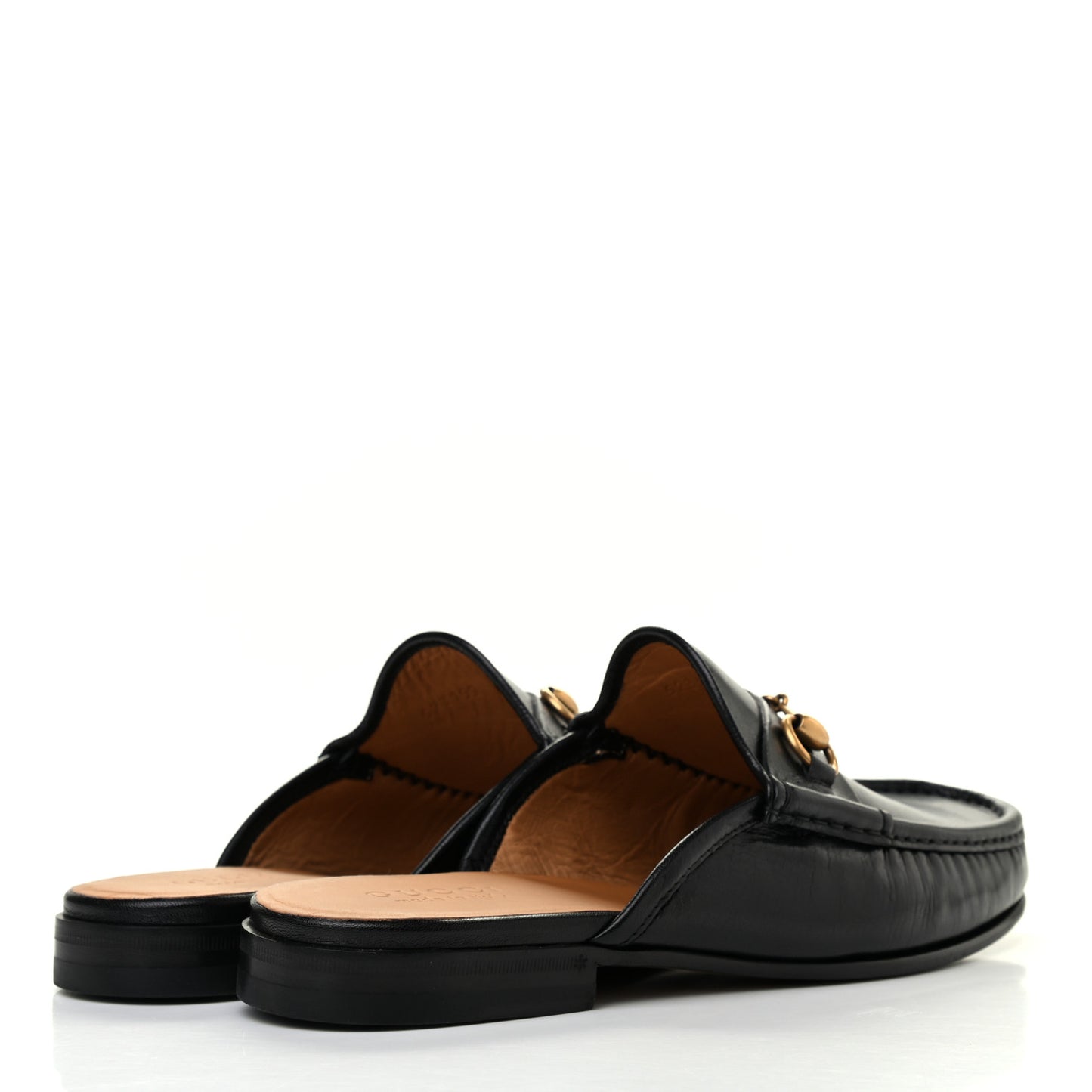 Goatskin Mens Horsebit Slippers 8.5 Black
