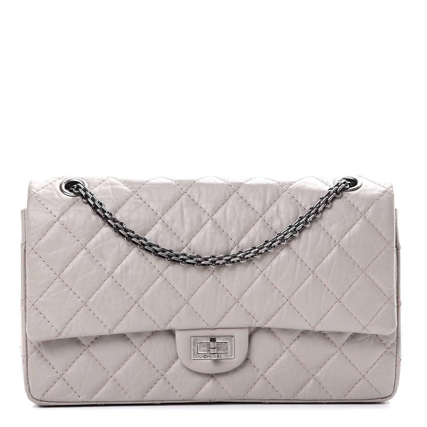 Chanel Aged Calfskin Quilted 2.55 Reissue 227 Flap Grey 1 of 15