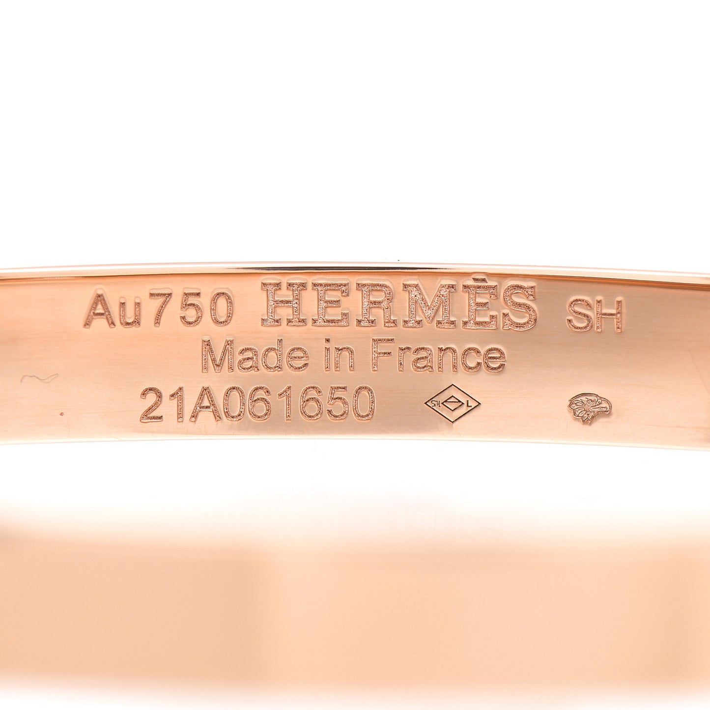 18K Rose Gold Diamond PM H D'Ancre Bracelet SH