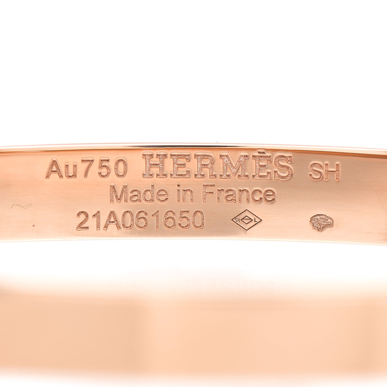 Hermes 18K Rose Gold Diamond PM H D'Ancre Bracelet SH 4 of 5