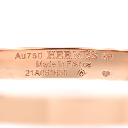 Hermes 18K Rose Gold Diamond PM H D'Ancre Bracelet SH 4 of 5