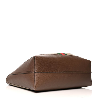 Gucci GG Supreme Monogram Web Ophidia Tote Brown 5 of 14