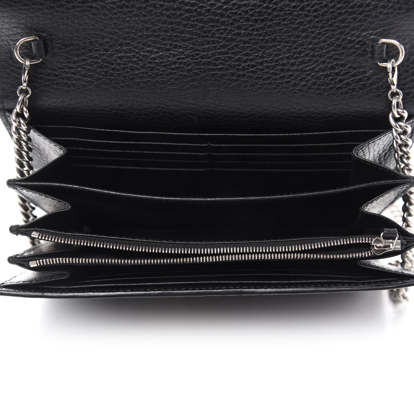 Calfskin Mini Dionysus Chain Wallet Black