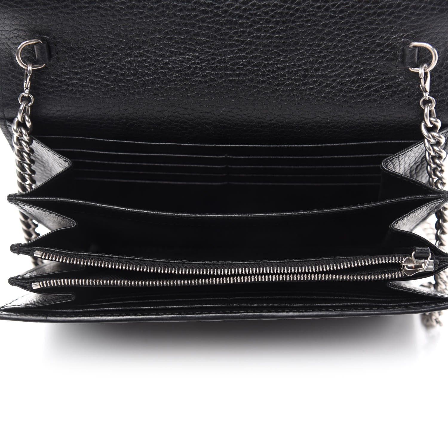 Gucci Calfskin Mini Dionysus Chain Wallet Black 5 of 10