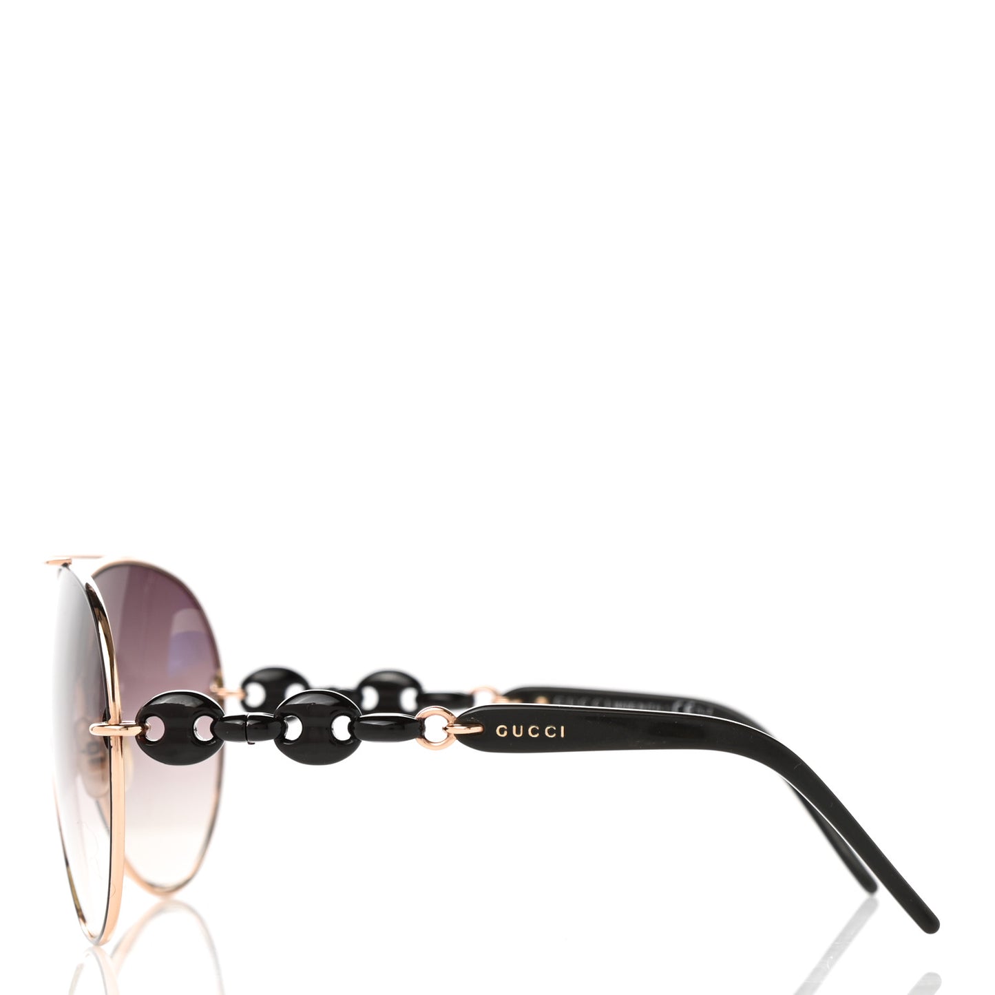 Marina Chain Aviator Sunglasses Gold Black