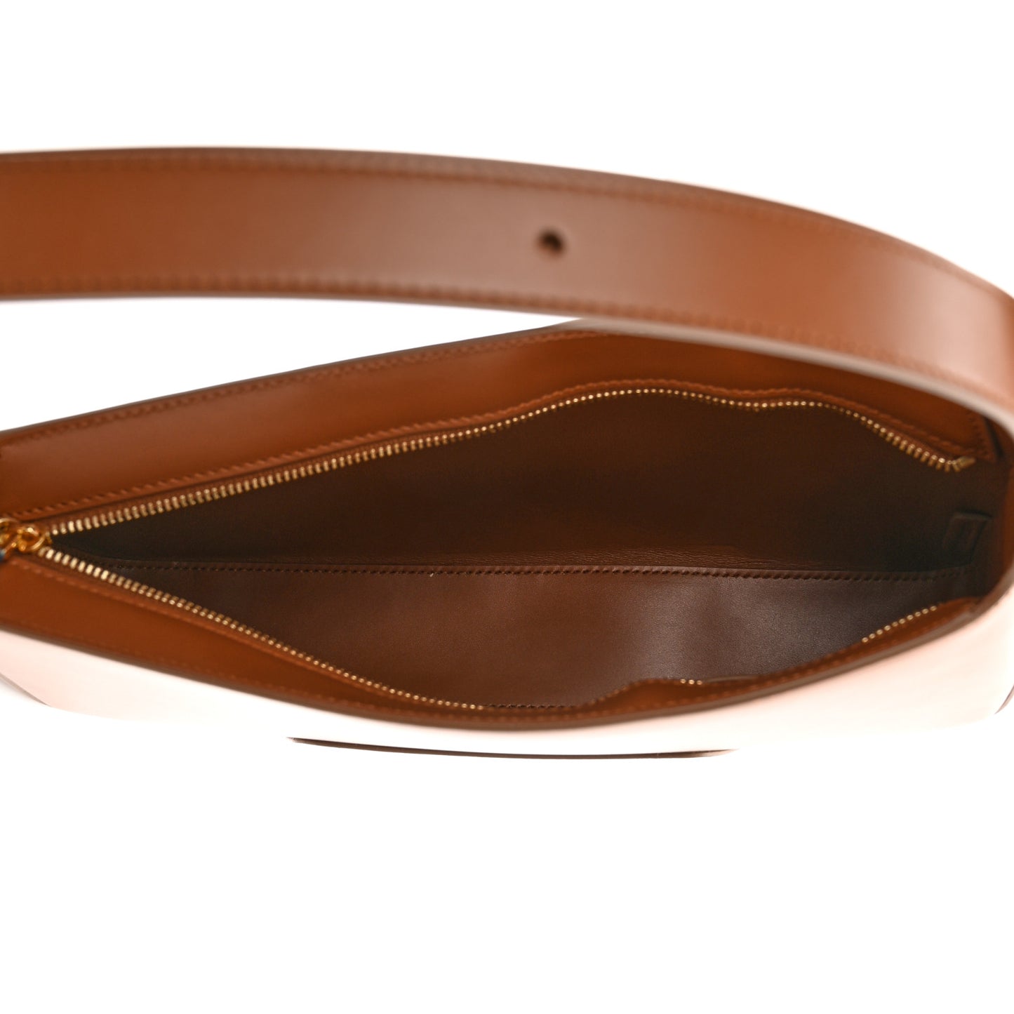 Smooth Calfskin TB Shoulder Bag Warm Tan