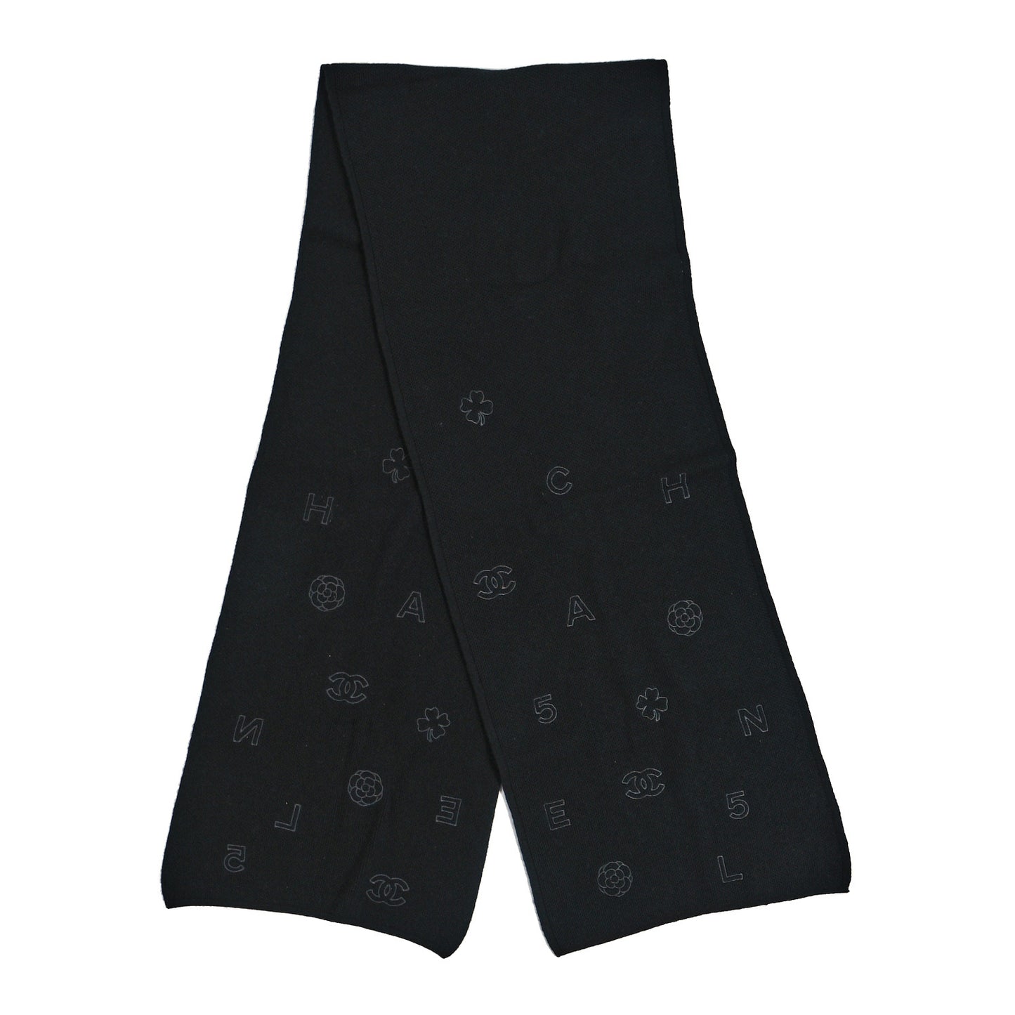 Cashmere Lucky Charms Scarf Black