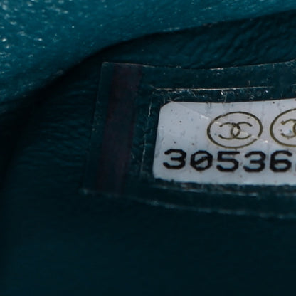 Chanel Lambskin Quilted Jumbo Double Flap Turquoise 7 of 9