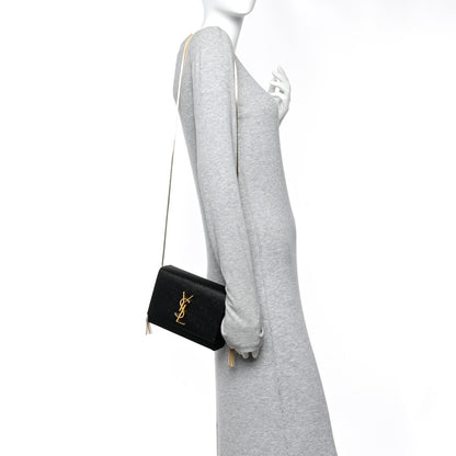 Saint Laurent Grain De Poudre Monogram Small Kate Slide Chain Crossbody Box Bag Black 2 of 10